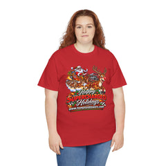 Happy Supercharged Holidays Christmas Reindeer Graphic Tee