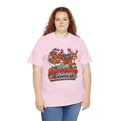 Happy Supercharged Holidays Christmas Reindeer Graphic Tee