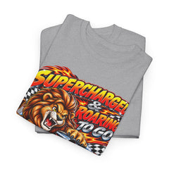 Supercharged Roaring To Go Lion Racing T-Shirt