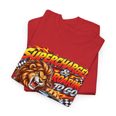 Supercharged Roaring To Go Lion Racing T-Shirt