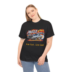 Muscle Car “Ride Fast, Live Loud” Graphic T-Shirt