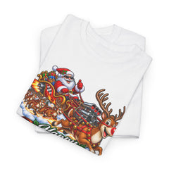 Happy Supercharged Holidays Christmas Reindeer Graphic Tee