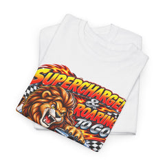 Supercharged Roaring To Go Lion Racing T-Shirt