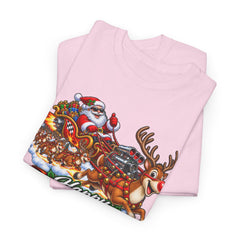 Happy Supercharged Holidays Christmas Reindeer Graphic Tee