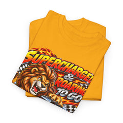 Supercharged Roaring To Go Lion Racing T-Shirt