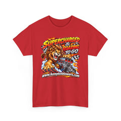 Supercharged Roaring To Go Lion Racing T-Shirt