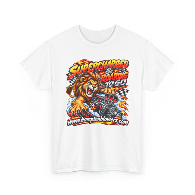 Supercharged Roaring To Go Lion Racing T-Shirt