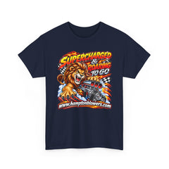 Supercharged Roaring To Go Lion Racing T-Shirt