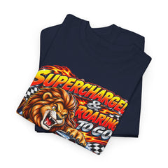 Supercharged Roaring To Go Lion Racing T-Shirt