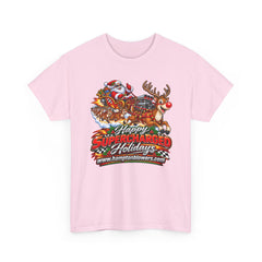 Happy Supercharged Holidays Christmas Reindeer Graphic Tee